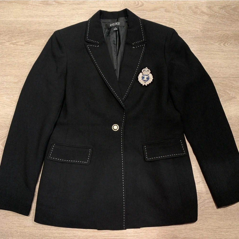 Kasper Black Blazer Size 8